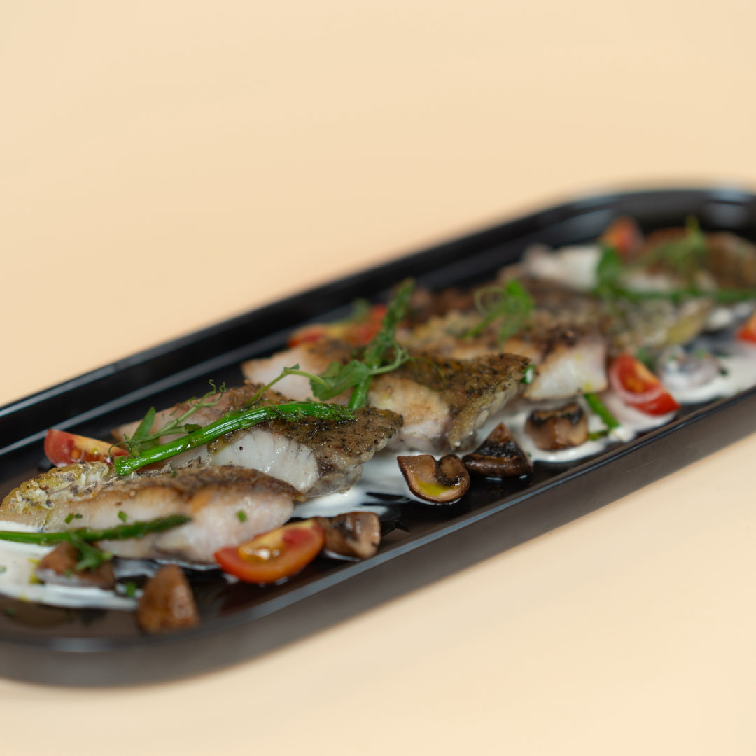 CREAMY MUSHROOM PAN-FRIED BARRAMUNDI | 香 煎 鰽 魚 佐 蘑 菇 忌 廉 汁(3.5lb)