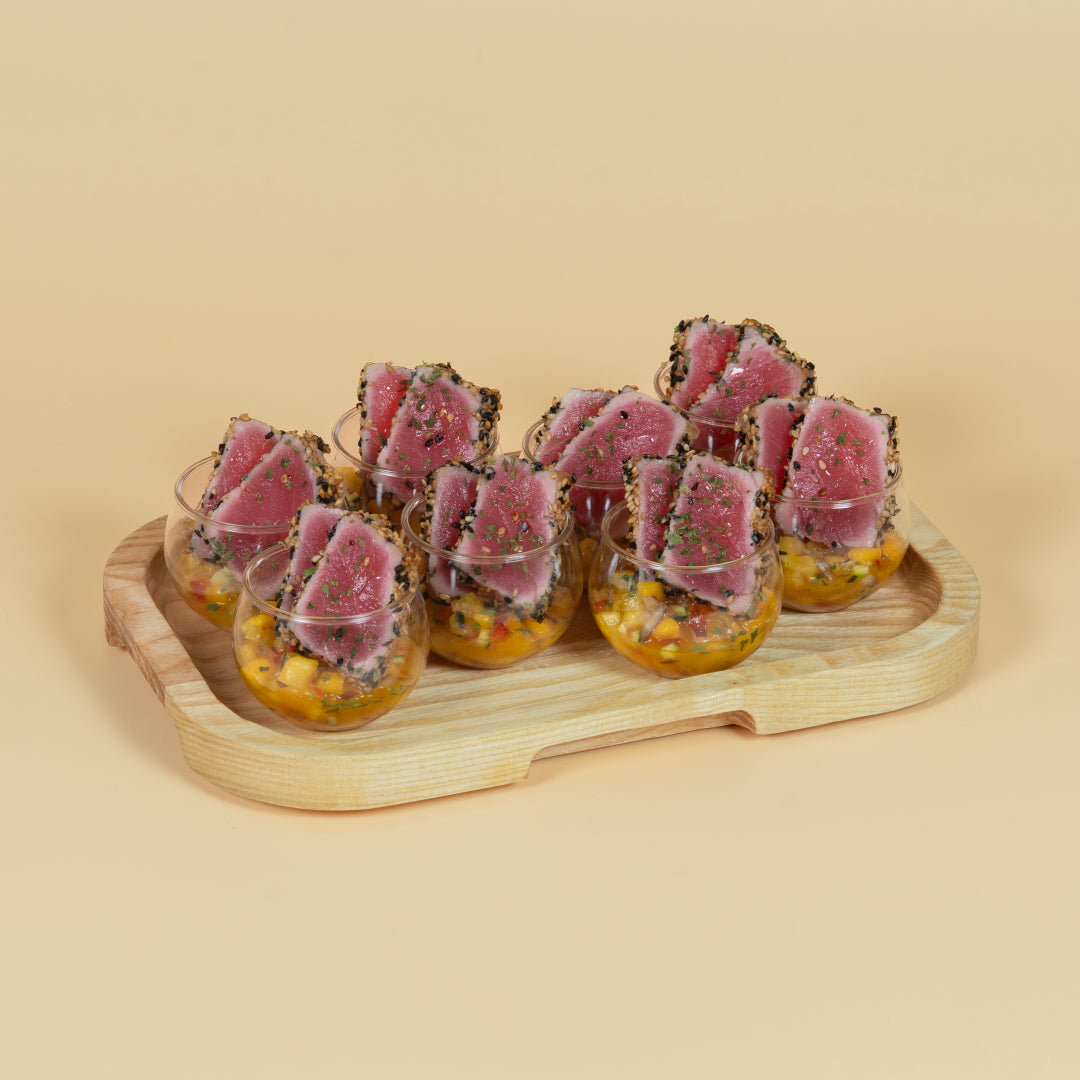 TUNA TARTAR WITH MANGO SALSA | 吞拿魚他他配芒果莎莎(20pcs)
