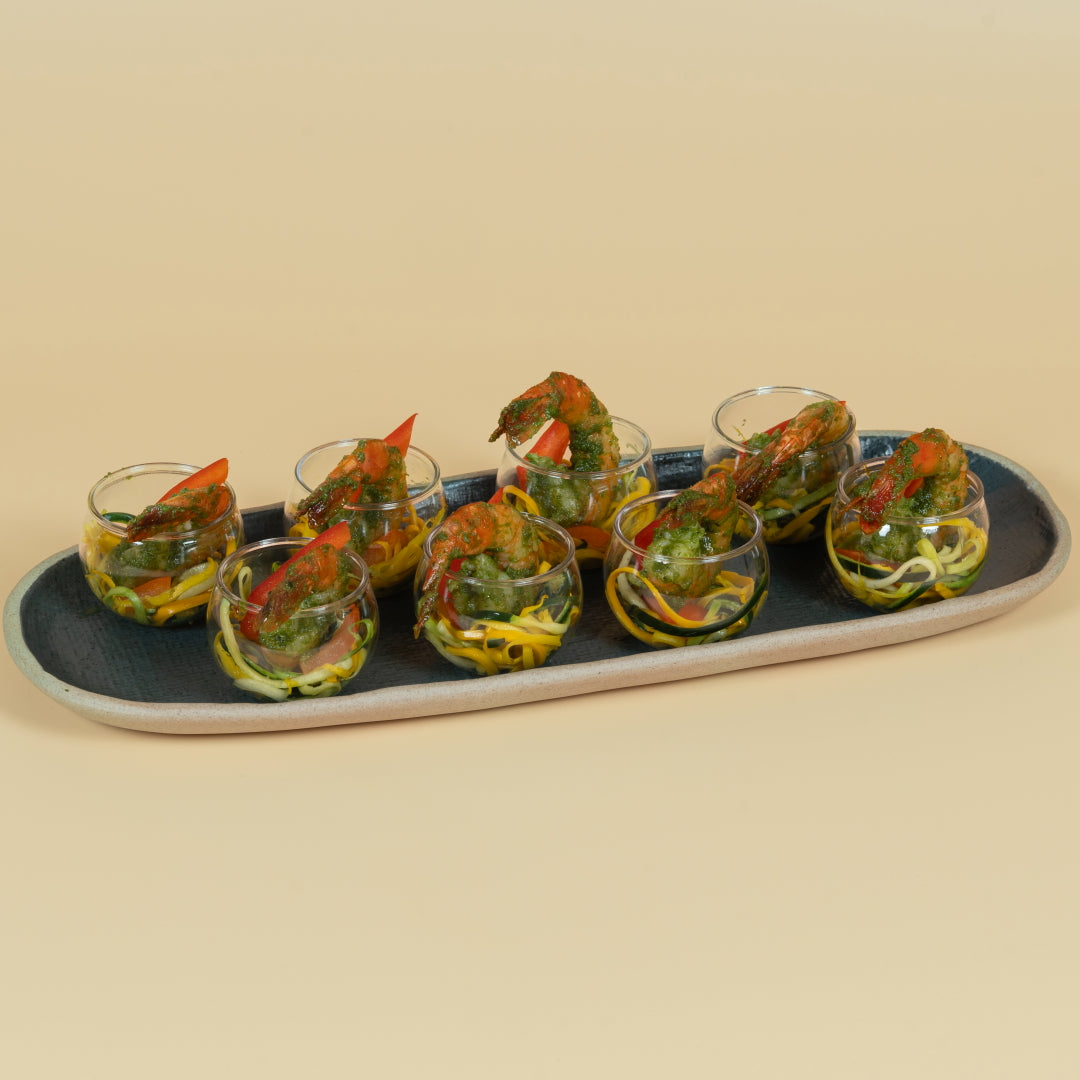 ZUCCHINI WITH PESTO &SHRIMP | 鮮蝦 意式 青瓜配羅勒醬(20pcs)